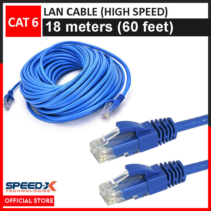 SpeedX%20LAN%20Cable%2018%20meters%20(60%20feet)%20Cat%206%20Ethernet%20Cable%20Fixed%20Connectors%20Internet%20Wire%20-%20Image%203