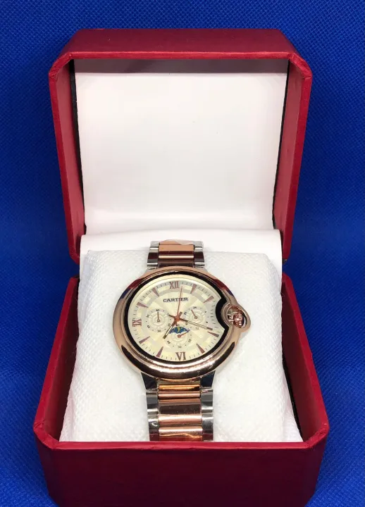 Cartier%20Mens%20Watch%20Roman%20Symbols%20chain%20straps%20Silver%20Gold%20Watch%20-%20Image%205