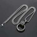 New Silver Necklace Chain With Ring Locket-Unique Style-For Boys And Glrls.. 