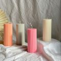 Aesthetic Lining Scented Pillar Candle Multicolor Home Decor & Gifts. 