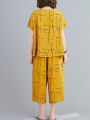 New Capriii Printed T Shirt And printed Trouser Nightwear For Woman And Girls Night Suit. 
