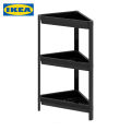 IKEA Corner Shelf Unit, White | Black, VESKEN, 33x33x71 cm. 