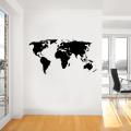size- 4 x 2 feet- WORLD MAP WALL STICKER, decal, vinyl for boys, girls, travel, school, clas//s, tour, travelling, home , girls adventure, interior decor- BLACK- Rising Arts. 