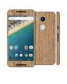 Textured Mobile Skin For  Nexus 5X - Mahogany. 