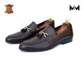 Pure Leather Shoes For Men - Color  Dark Brown. 