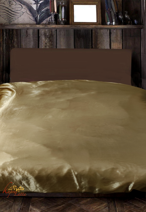 Duvet Cover Silk Light Gold  Double/Single Bed Size  ( 1 Duvet (Razai) Cover Only) | Bed Sheets King Size | Bed Sheets Double Size | Bridal Bed Sheets | Bedsheet | Bedsheets  | Razai Cover Design | Silk Razai Cover