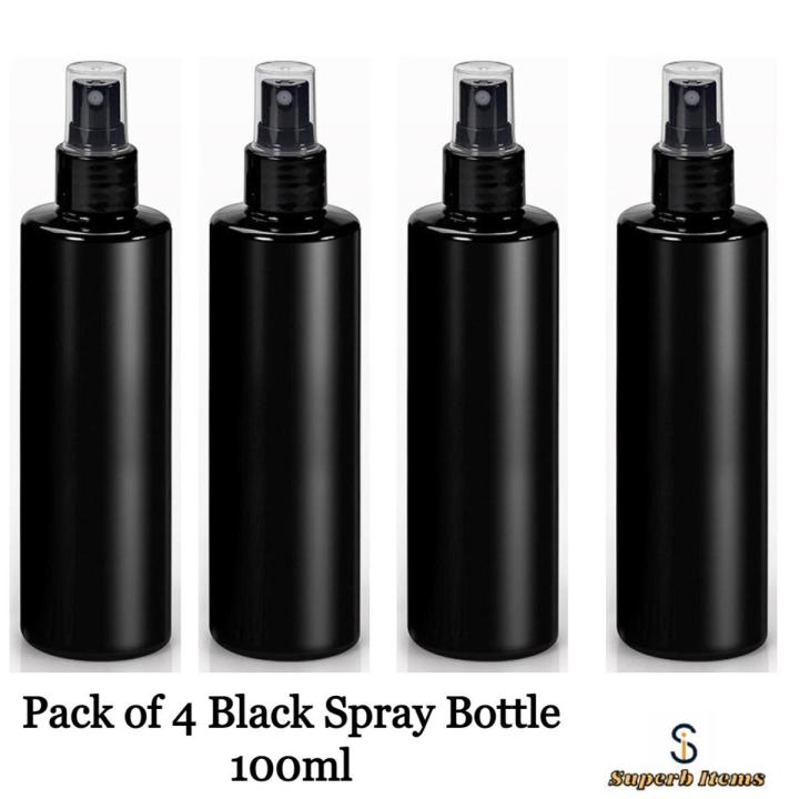 100ml Refillable Fine Mist Spray Bottle Black Empty Plastic Spray