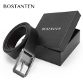 BOSTANTEN Genuine Leather Pin Buckle Belts For Men With Gift Box. 