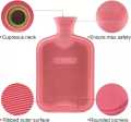Classic Rubber Hot Water Bag for Cramps, Neck, Shoulder Pain Relief, Hot Cold Pack for Hot Cold Therapy and Foot Warmer, Great Gift for Women and Girls (Random Colors), Pack of 1 Hot Water Bottle with Soft Lid (2 Liter). 