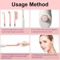 Hair Comb Dandruff Removal Glass Smoothes Hair Comb Shaped Probe For High Frequency Facial Wand Nozzles Purple Light. 