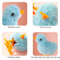 1 Pcs Pet Cat Toys Jumping Walking Hopping Cartoon Plush Chicken Toy Size Approx. 4 Inch - Pink. 
