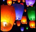 10 Sky Lanterns Pack in Multi Colors. 
