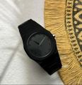 Black Arabic Aura Watch For Men Stylish Aura Watch 100% Original Watch Amazing Smart Watch with Arabic numerals fiber chain unisex Butterfly Clasp. 