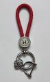 Honda (NEW) Thick Rope Metal Car Honda Logo / Monogram Keychain with Keyring for Honda City Civic Accord BR-V CG 125 CD 70 - Fashion Auto Decoration Premium - Red/Silver. 