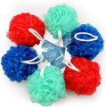 Exfoliating Bath and Shower Loofah, Multicolor, pack of 4. 