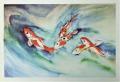 Fish Painting Print on Canvas Wall Decor Frame Home Decoration Gift. 
