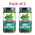 Lazzat Mint Chutney 340gm (Pack of 2). 
