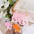 White Diy Drip Resin Hanging Moulds Non-Toxic And Odorless Silicone Keychain Silicone Mould Parent-Child Keychain Mold for Kitchenware Bakeware Cakes Breads Mousses Jellies Prepared Foods Chocolates. 