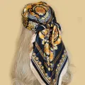 Towel popular print square 023 Oumei Toutan sunscreen silk scarf 2M shawl fashion sand 90*90C shaped bandana. 