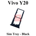 Vivo Y20 SIM Tray Sim Jacket Sim Slot Sim Door For Vivo Y20 - Black. 