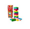 Mini Wooden Jenga Blocks Game Multicolor Toy 54 Pcs 8 Inches With 1 Dice Best Quality Blocks Game Play With Your Family And Friends. 