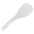 2X Kitchen Dotted White Plastic Flat Rice Scoop Paddle Meal Spoon. 