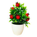 Artificial Fruit Bonsai Mini Orange Pomegranate Tree Windowsill Decor Plastic Courtyard Simulated Plants Bonsai for Home. 