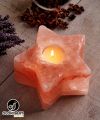 Hemalayan Star Salt Candle Holder Dark Pink Color Best for Party Gift , Night light, , Asthma and Allergy Patients to Clean room Atmosphere.. 