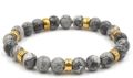 【Beauty Code】8mm xg43 gold ball stone volcanic lava nature black stone Alabaster Onyx Reiki Chakra Fashion. 