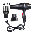 Electric Hair Dryer 3 in 1 Imported Heavy Duty 2 Air Speeds and 2 Heat Speeds with one Nozzle and styling comb long. 