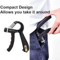 Automatic Counting Hand Gripper Adjustable Resistance Non-Slip Hand Grip Strength Trainer Fingers Wrist Forearm Exerciser Workout Gear Home Gym Exercise Equipment Hand Gripper With Rubber Grip Adjustable Resistance Automatic Counting Non-Slip. 