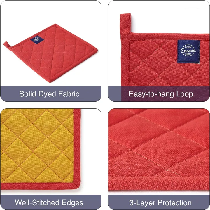 2Pcs%20Pot%20Holders%20Square%20Cotton%20100%25%20Heat%20Resistant%20Oven%20Mitts%20Cooking%20Kitchen%20Pot%20Holder%20Set%20For%20Cooking%20Baking,%20Camping%20House%20With%20Hanging%20Loops,%20Machine%20Washable%20Hot%20Dishes%20Daily%20Kitchen%20Use%20Baking%20BBQ%20Hot%20Cloth%20Gloves%20-%20Image%204