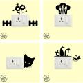 Zecor Gallery Pack of 4 Vinyl Switch Wall Stickers | Premium Waterproof DIY Self-Adhesive Vinyl Decal for Home Decor. 