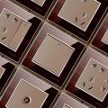 German and Japanese wood grain wall switch socket 86 type five-hole home panel new Chinese retro American dark installation. 