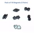 Pack Of 10 Buzzing Magnets (5-Pairs) For Kids - All Different Shapes And Design Buzzing Magnets For Kids - Total 10 Pieces - Black. 