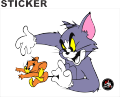 Tom and jerry sticker for car exterior . 