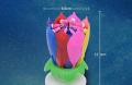 Amazing Musical Rotating Flower Birthday Candle Party Sparkling Fountain. 