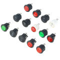 1PCS ON/OFF Round Rocker Toggle Switch 6A/250VAC 20A/12VDC Plastic Push Button Switch Panel Opening 20mm Power switch button. 