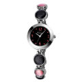 Kimio Black & Pink Beads Watch For Women/Girls. 