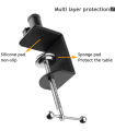 Alogy Table Clamp Scissor Arm stand Clamp Arm Stand Mount Desk Anti Slip Tools Hardware Metal Swing Arm Fixed Base Multi Purpose Table Clamp. 