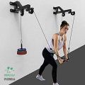 Double side pulley Wrist Trainer, Triceps Workout Machine Wall-Mounted Cable Pulley System for LAT Pull Downs, Triceps Pull Downs, Forearm Home Gym. 