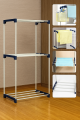 360 Degree Rotating Garment Rack 4 different shape – Durable Metal Frame, Powder Coated Finish, with Wheels – Ideal for Home or Boutique. 