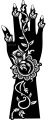 Large Henna Stencils Hand Mehndi Art Template India Lace Body Temporary Tattoo. 