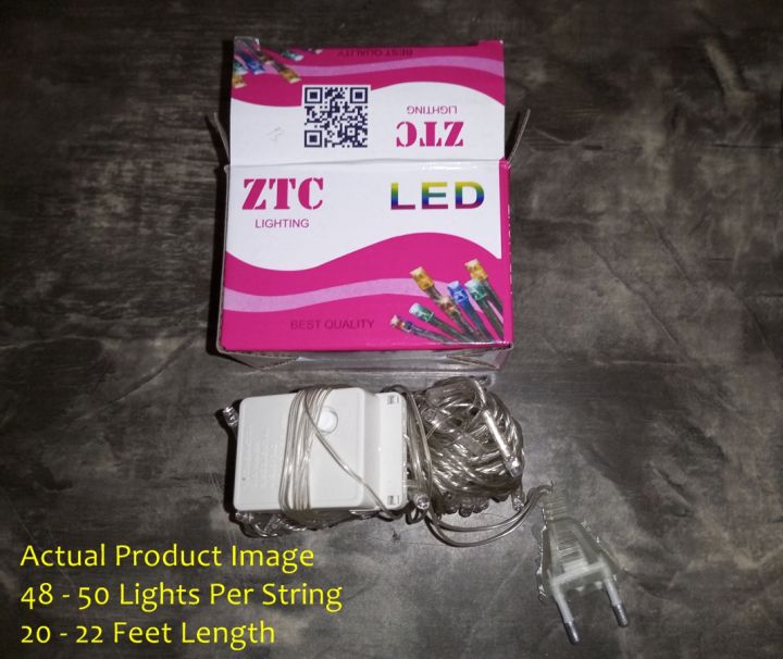 (2/4/6 Pcs) White Fairy Light - 20 Feet String LED Fairy Lights- Blinking Lights with Adaptor for Decoration
