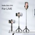 Extendable Cell Phone Holder Selfie Stick Tripod Wireless Bluetooth-compatible Live Streaming Mobile is Support Phone Holder. 