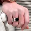 Black Stone Men Fashion Ring. 
