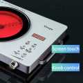 Gropa Electric Stove / Portable Infrared Cooker 2200 Watts Universal hot plate Ceramic Cooking, Electric Hot Plate Full touch Panel, Adjustable Heating Auto shut off and Overheat Protection Led Display All Utensils Induction Cooktop Easy to clean Healthy|. 