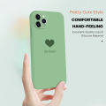 Hontinga for Tecno Spark 5 Air / Spark 6 Air Back Cover Simple Lover Heart Pattern Case Soft Square Edge Liquid Silicone Phone Cases. 