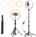 7 Feet Tripod Stand with 26 CM Selfie Ring Light & Mobile Phone Holder for Tiktok Videos Best Quality Metal Tripod Tiktok Light - Photography Kit. 