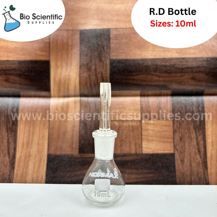 Lab glass Specific Gravity Bottle 10 ml- Relative Density Bottle 10 ml – RD Bottle 10 ml - Specific Gravity Bottle RD bottle 10 ML - Normax Portugl
